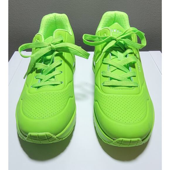 Skechers Street Los Angeles With Air Cooled Memory Foam Hot Lime Green Size 8.5 - Picture 3 of 8